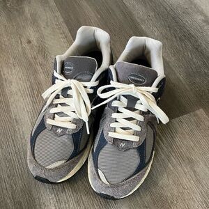 New Balance Gray and Navy Athletic Shoes